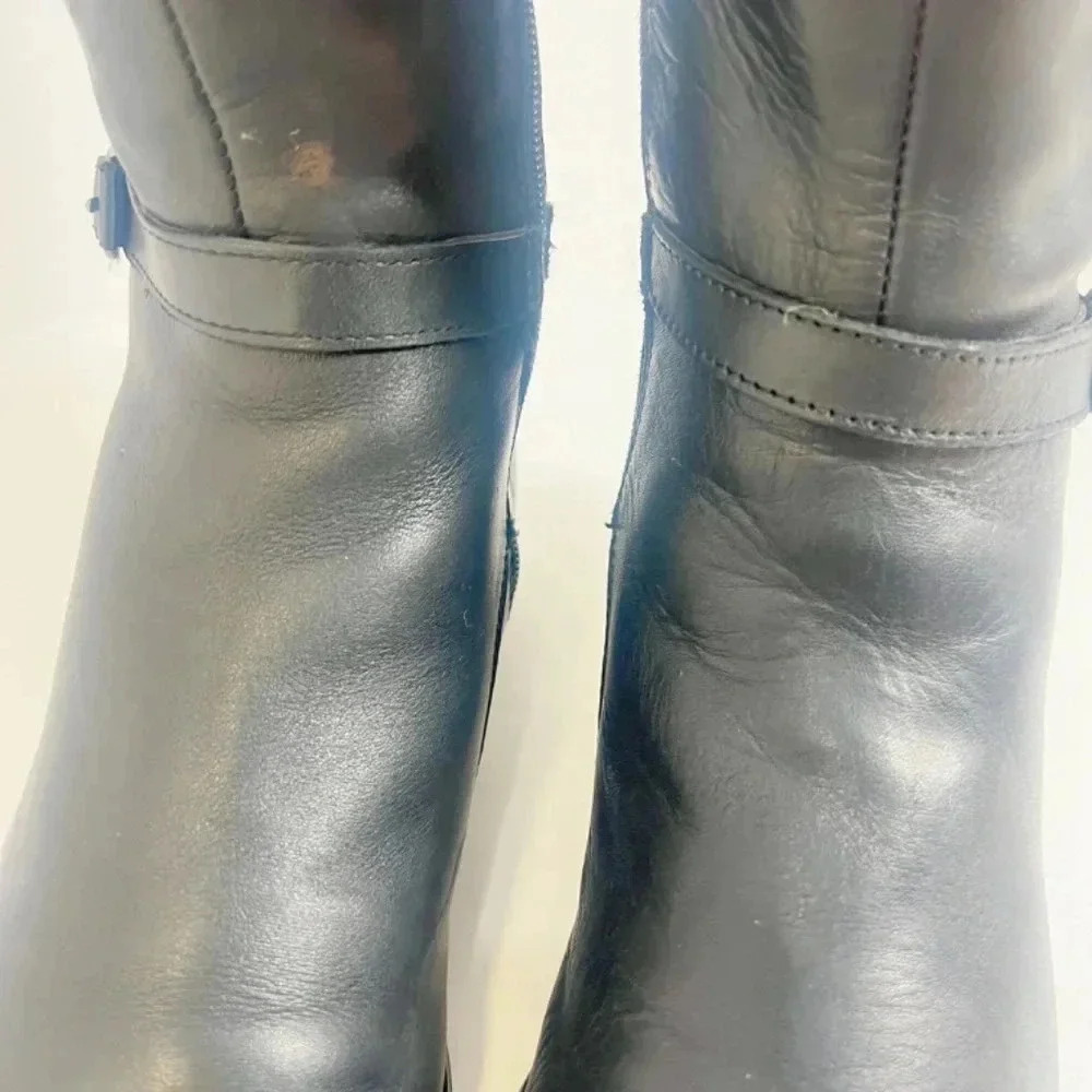 Aetrex Chelsea Tall Riding Boot Black Leather Boot Women's Size 8 - Picture 11 of 12